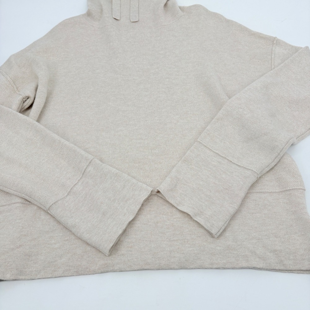NWOT Universal Thread Cowl Neck Drawstring Pullover Sweater Beige Large Cozy - Picture 4 of 10